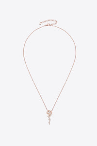 925 Sterling Silver 18K Rose Gold-Plated Pendant Necklace Trandify Deal