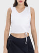 Millennia Drawstring Ruched Wide Strap Active Tank Trandify deal