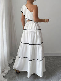 Trendy Summer Matching Outfit with Ruffled Details for Women