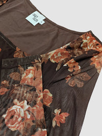 Floral Square Neck Top and Skirt Set for Women – Summer Boho Outfit