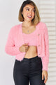 Scoop Neck Vest and Cardigan Sweater Set Trandify deal