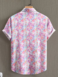 Men’s Stylish Printed Short Sleeve Casual Shirt – Trendy Summer Fashion Button-Up – Comfort Fit Lightweight Fabric