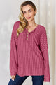 Basic Bae Full Size Ribbed Half Button Long Sleeve T-Shirt Trandify Deal