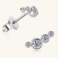 Moissanite 925 Sterling Silver Stud Earrings Trandify Deal