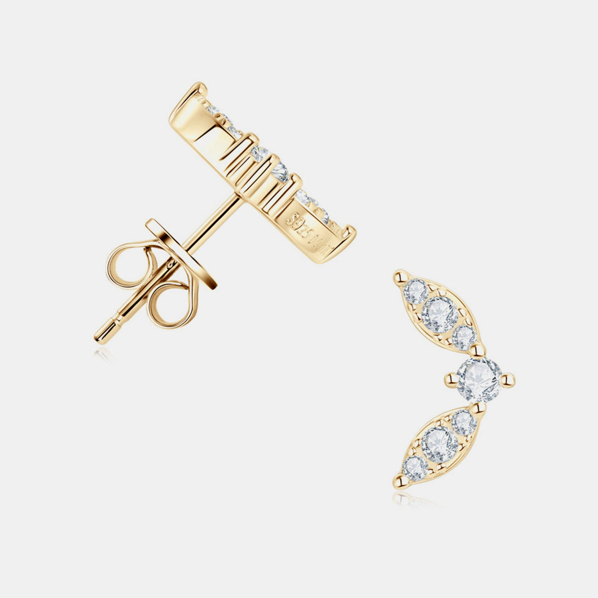Moissanite 925 Sterling Silver Stud Earrings Trandify deal