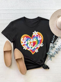 Graphic Round Neck Short Sleeve T-Shirt Trandify deal