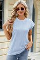 Round Neck Cap Sleeve T-Shirt Trandify deal