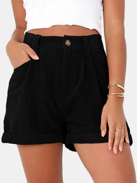 Full Size High Waist Shorts with Pockets Trandify deal
