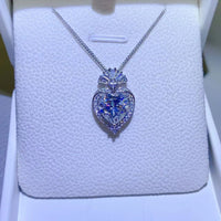 3 Carat Moissanite 925 Sterling Silver Heart Pendant Necklace Trandify Deal