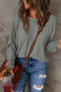 Double Take Full Size Round Neck Long Sleeve T-Shirt Trandify Deal