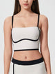 Women’s square neck active cami top with detachable chest pads for workouts and casual wear