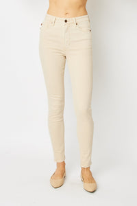 Judy Blue Full Size Garment Dyed Tummy Control Skinny Jeans Trandify deal