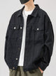 Plus Size Denim Jacket for Men, Classic Fit Button-Up