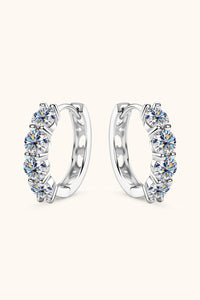 2.4 Carat Moissanite Huggie Earrings Trandify Deal