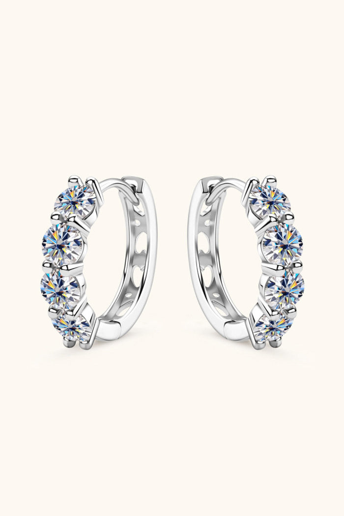 2.4 Carat Moissanite Huggie Earrings Trandify Deal