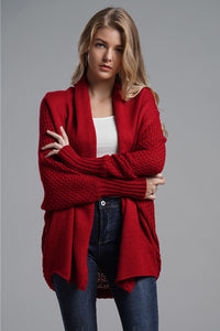 Open Front Batwing Sleeve Cardigan Trandify Deal