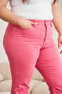RFM Full Size Tummy Control High Waist Raw Hem Jeans Trandify deal