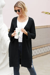Open Front Long Sleeve Cardigan Trandify Deal