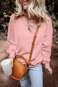Round Neck Long Sleeve Sweatshirt Trandify Deal