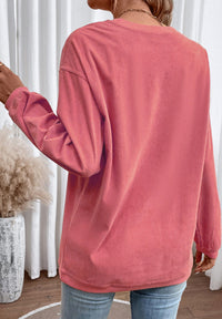 Valentine's Day LOVE Round Neck Long Sleeve Sweatshirt Trandify Deal