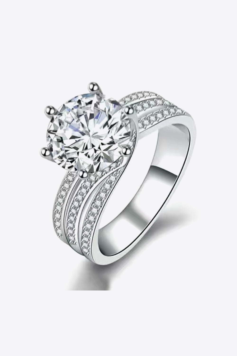 Adored 3 Carat Moissanite Three-Layer Ring Trandify Deal