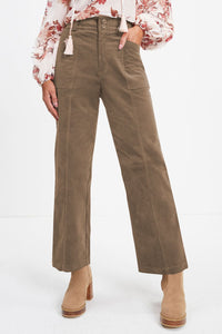 Half Elastic Waist Straight Pants Trandify Deal
