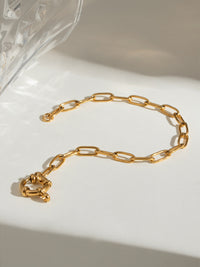 18K Gold-Plated Stainless Steel Chain Bracelet Trandify Deal