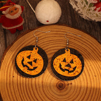 PU Leather Pumpkin Earrings Trandify Deal