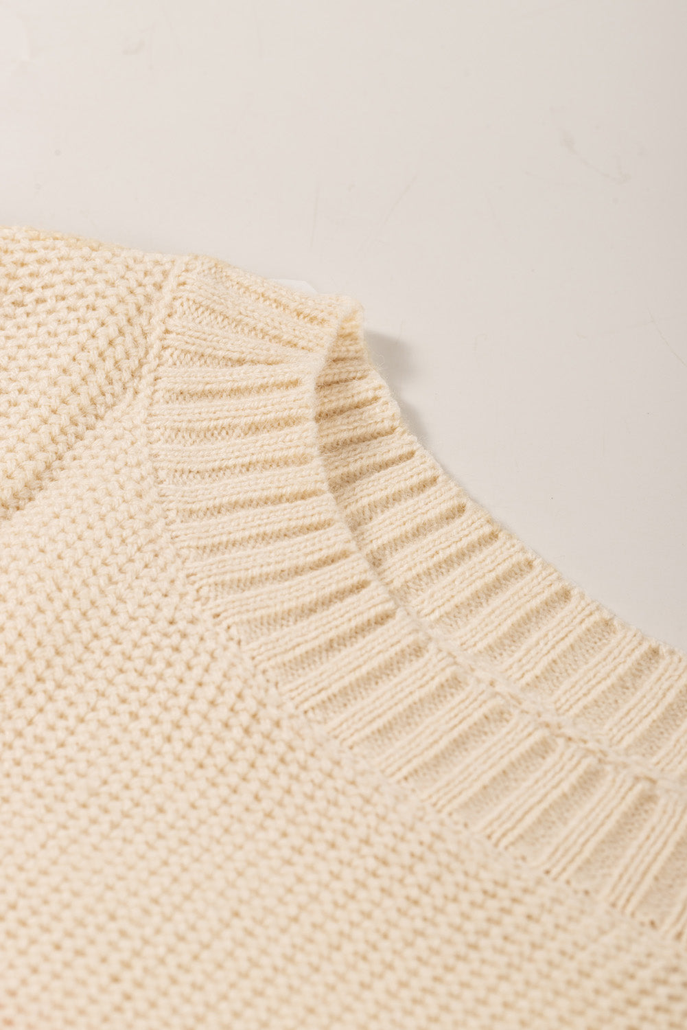 Color Block Drop Shoulder Round Neck Sweater - Trandify Deal