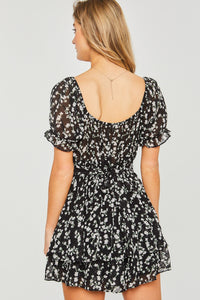 Love Tree Ditsy Floral Short Sleeve Romper Trandify deal