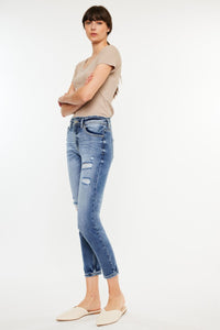 Kancan High Rise Distressed Mom Jeans Trandify deal