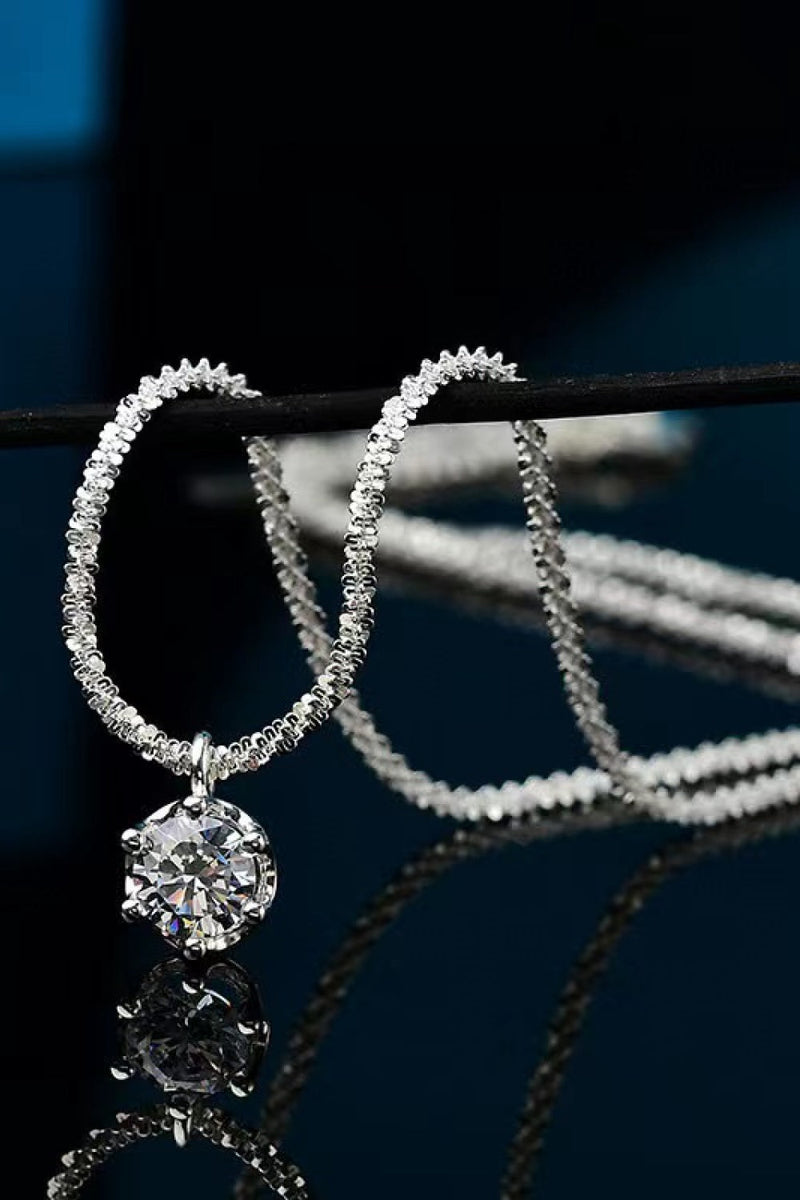 1 Carat Moissanite 925 Sterling Silver Necklace Trandify Deal