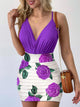 Surplice Spaghetti Strap Top and Printed Mini Skirt Set Trandify deal