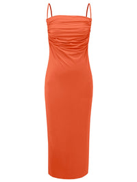 Backless Cowl Neck Sleeveless Cami Dress Trandify deal