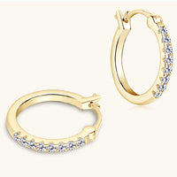 925 Sterling Silver Moissanite Huggie Earrings Trandify Deal