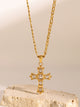 Stainless Steel Zircon Cross Pendant Necklace Trandify Deal