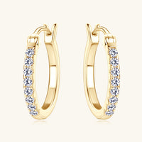 925 Sterling Silver Moissanite Huggie Earrings Trandify Deal