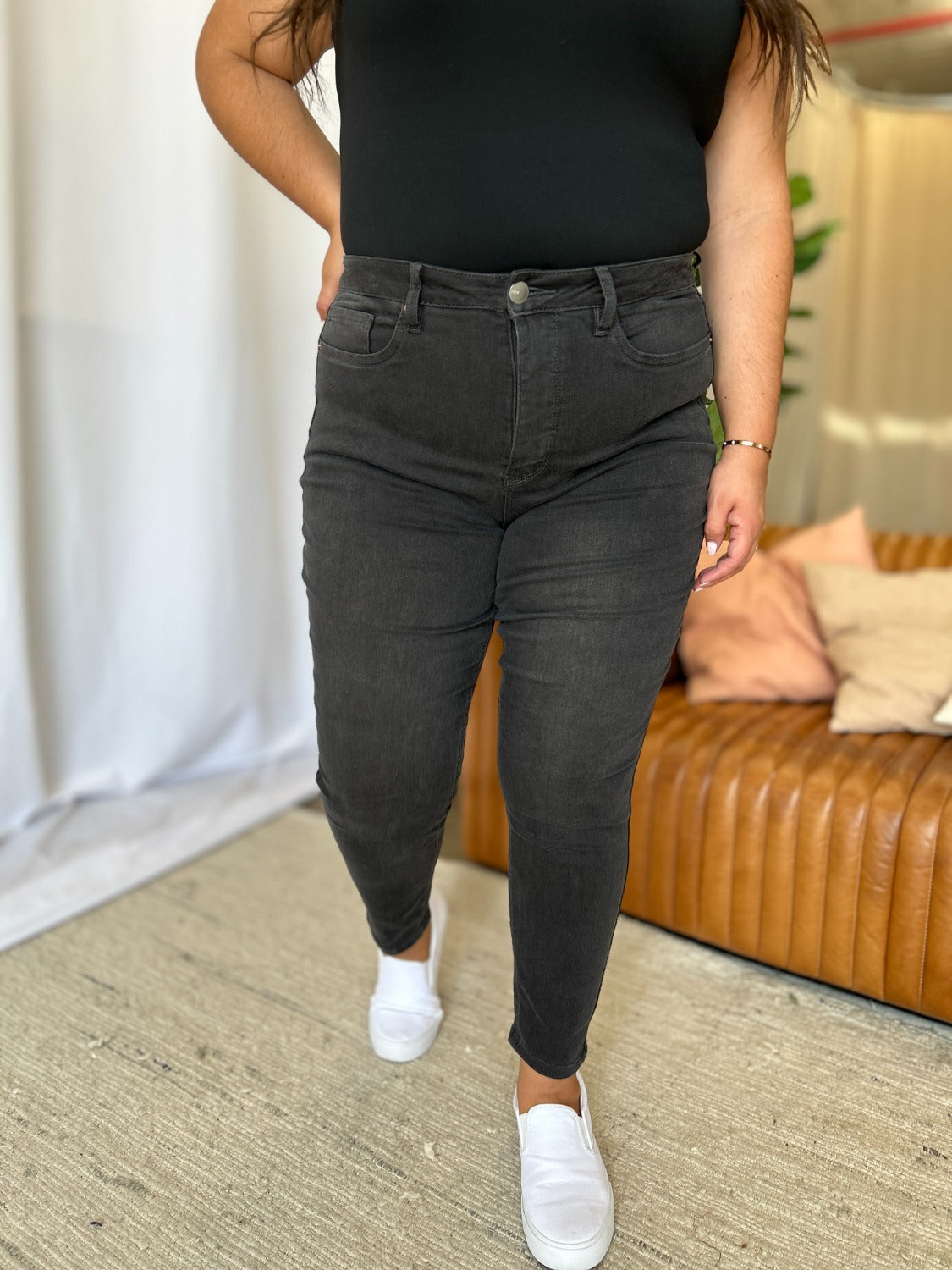 RFM Full Size High Rise Tummy Control Skinny Jeans Trandify Deal