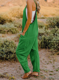 Double Take Full Size Sleeveless V-Neck Pocketed Jumpsuit Trandify deal