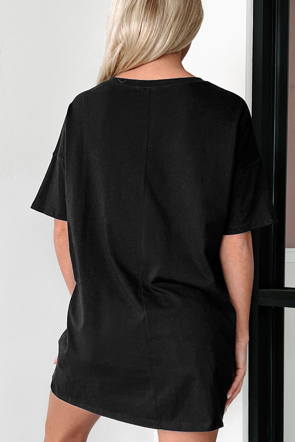 Graphic Round Neck Half Sleeve Oversize T-Shirt Trendsi
