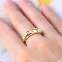 925 Sterling Silver Inlaid Moissanite Star Ring Trandify Deal