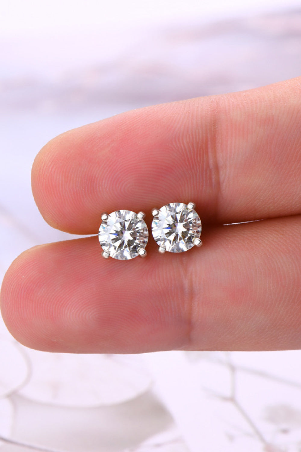 2 Carat Moissanite 925 Sterling Silver Stud Earrings Trandify Deal