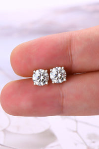 2 Carat Moissanite 925 Sterling Silver Stud Earrings Trandify Deal