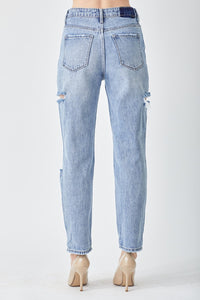 RISEN Distressed Slim Cropped Jeans Trandify deal