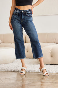 RFM Full Size Tummy Control High Waist Raw Hem Distressed Jeans Trandify deal