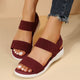 Rubber Open Toe Low Heel Sandals Trandify Deal