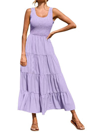 Tiered Smocked Wide Strap Dress Trandify Deal