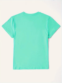 Letter Graphic Round Neck Short Sleeve T-Shirt Trandify deal