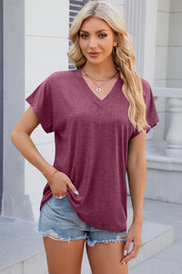 V-Neck Short Sleeve T-Shirt Trandify deal