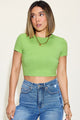 Basic Bae Full Size Ribbed Round Neck Short Sleeve T-Shirt Trandify Deal